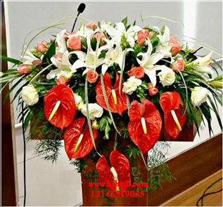 演講臺桌花